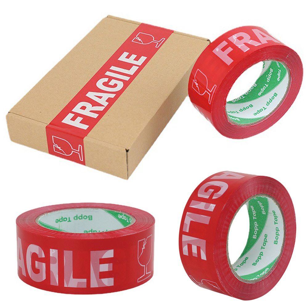 Высокая вязкость Экспресс-бокс Красный Хрупкий Предупреждающая лента Упаковочная лента Клейкая Запечатывание картонных коробок