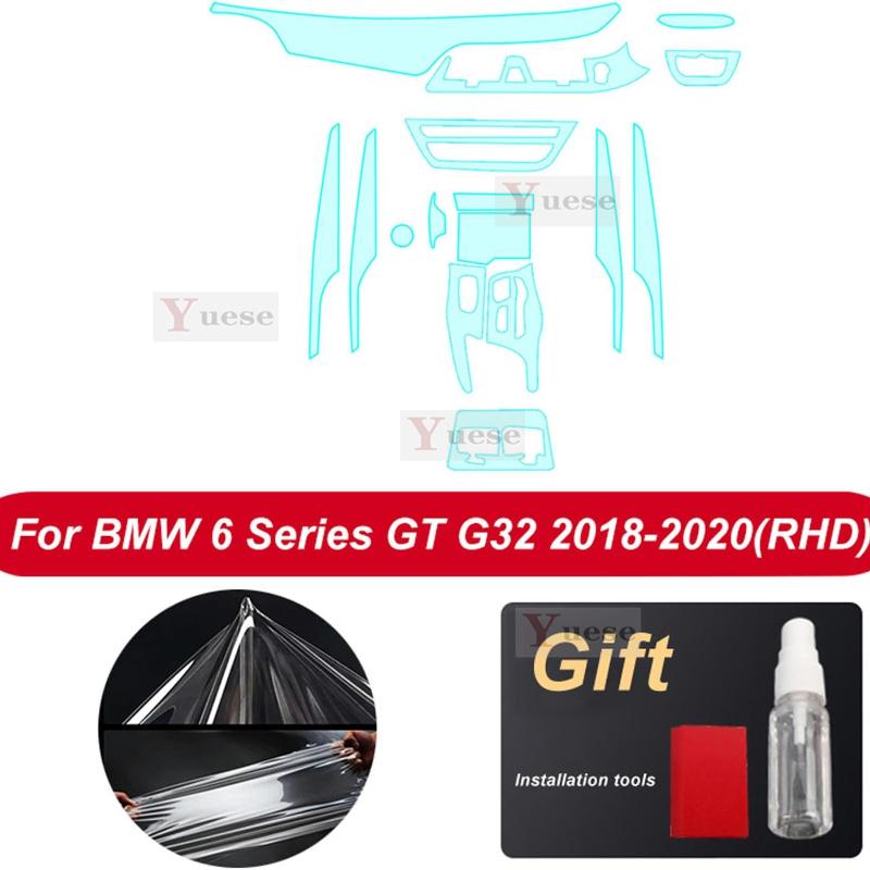 Для BMW G32 6GT 6 Серии 2018- Аксессуары интерьер Тонкая пленка прозрачная ТПУ Защитная пленка Антицарапина Наклейка