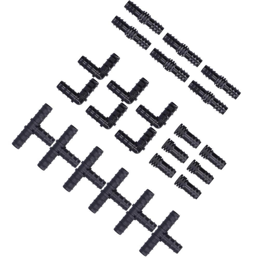 24 шт./компл. комплект фитингов для капельного орошения 1/2 трубка зазубренные соединители для садовой теплицы