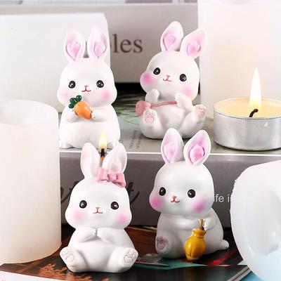 3D Милый Кролик Силиконовая Форма Модель Зайчика Шоколадный Десерт Кухня Выпечка Форма для Торта Пасхальный Фондант Инструменты для Украшения Торта