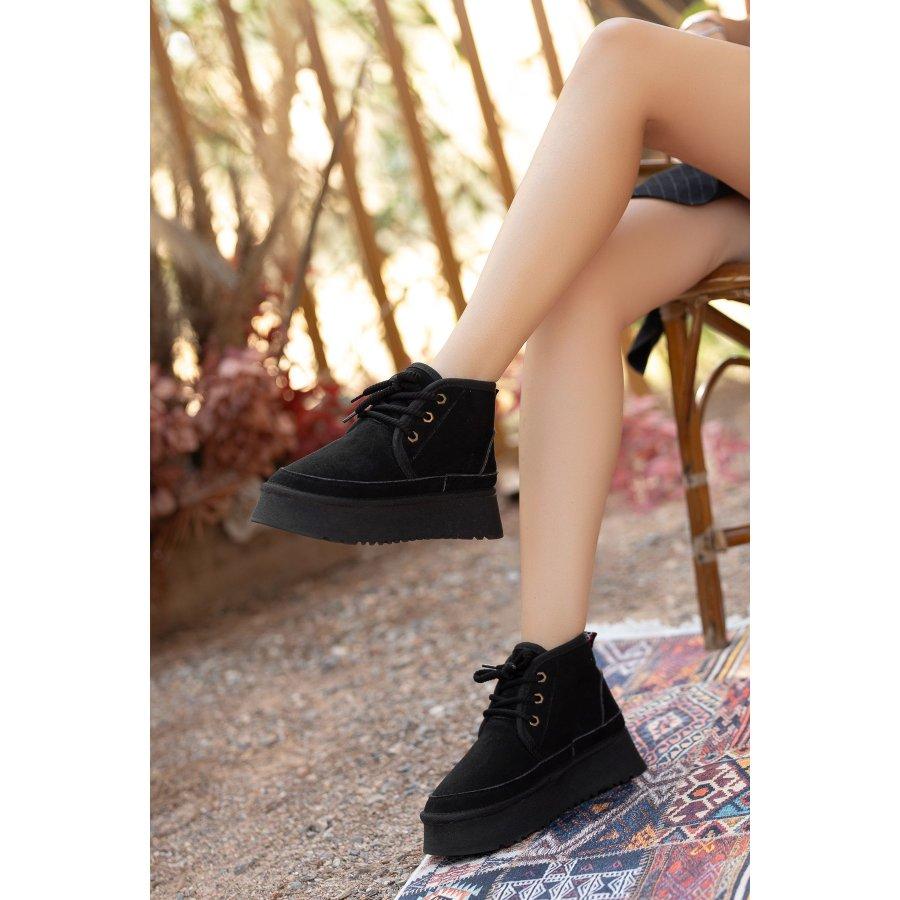 Женские повседневные ботинки на толстой подошве с меховой подкладкой