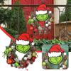 Christmas Simulation Decoration Wreath, Green Troublemaker Christmas Image, Window And Door, Hanging Party Props