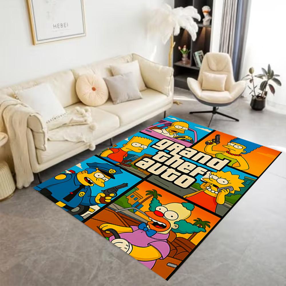 Family Adventure Springfield Area Rug Suitable for Entryway Outdoor Bedrooms Kitchen Anti-slip Rug Office home decor Perfect Gift for Friends & Family