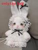 Plush Rabbit Lolita Shoulder Bag With Lace Bow Design And Faux Pearl Shoulder Strap For Daily Use