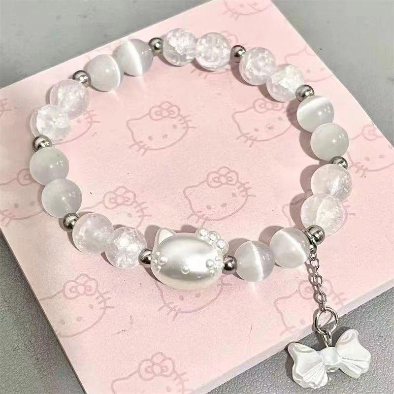 Новый ветряной браслет с бантом HelloKitty от kt cat, ручной работы, из бусин, является подарком для девочек, подруг.