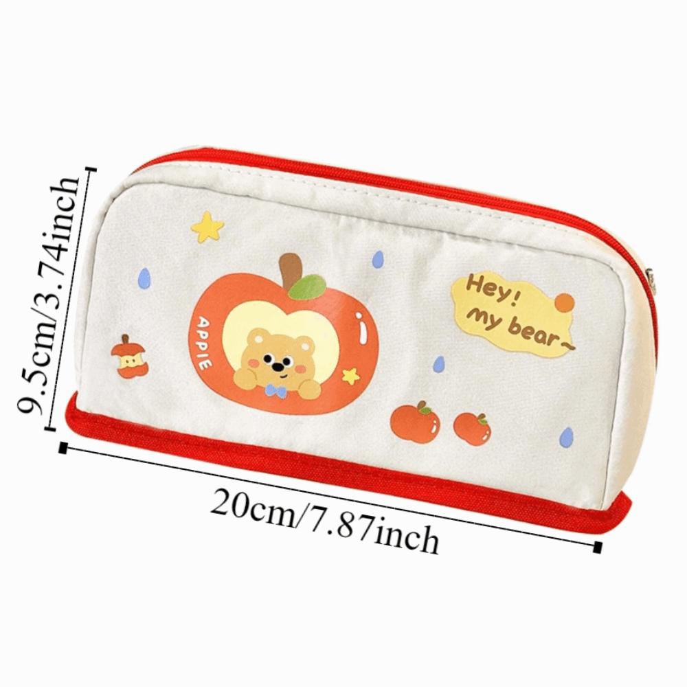 Can Stand Cartoon Pen Bag INS Multi-layer Stationery Bag Lovely Pencil Storage Bag Back To School