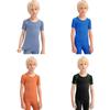 5-12 Years Kids Short Sleeve Compression Top Quick Dry Elastic Fitness Undershirt