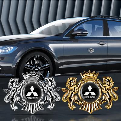 3D Металлическая эмблема Корона Льва для Pajero Outlander ASX Eclipse Cross Delica L200 - Хромированная наклейка на багажник