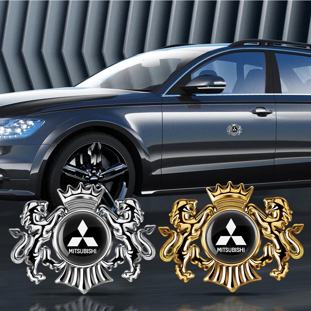 3D Lion Crown Car Emblem Sticker for Mitsubishi Lancer EVO Galant Grandis Colt Space Star - Easy Install Self-Adhesive Badge AV2