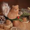 Squirrel Statue Animal Sculpture Christmas Decoration Figurine for Office