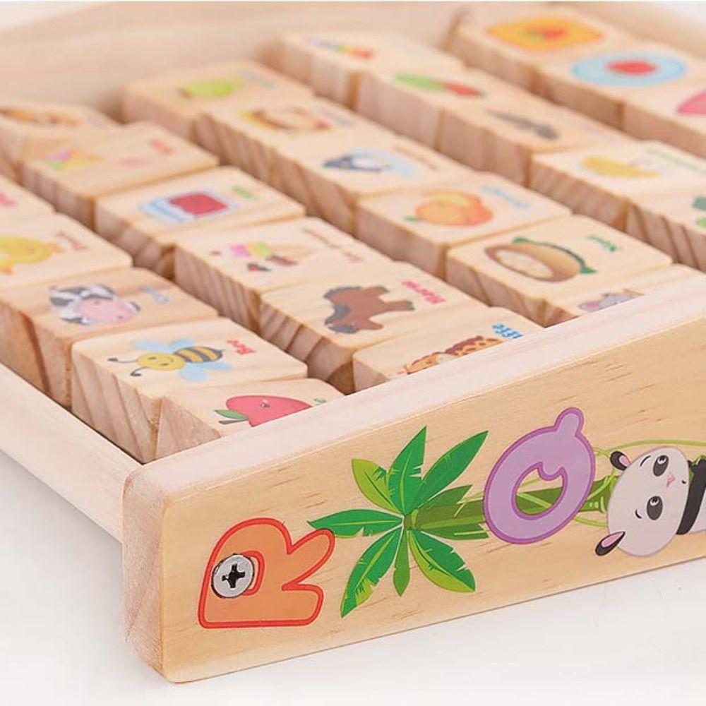 English Alphabet Letter Cognitive Toy Cartoon Pattern Early Education Board Children's Toy