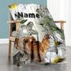 Dog Butterfly Personalized Name Blanket Throw Personalized Blanket Durable Comfort Suitable for Bed Living Room Home Decor Livingroom