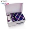 Cozy Up Ties for Men Set with Pocket Square Cufflink and Tie Clip | Necktie Handkerchief In Gift Box for Wedding