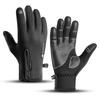 Winter Polar Fleece Touch Screen Leather Cycling and Skiing Gloves for Men and Women