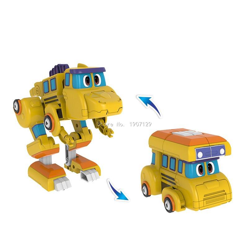 Newest ABS Min Deformation Gogo Dino Action Figures REX Transformation Car Airplane Motorboat Crane Dinosaur Toys for Kids