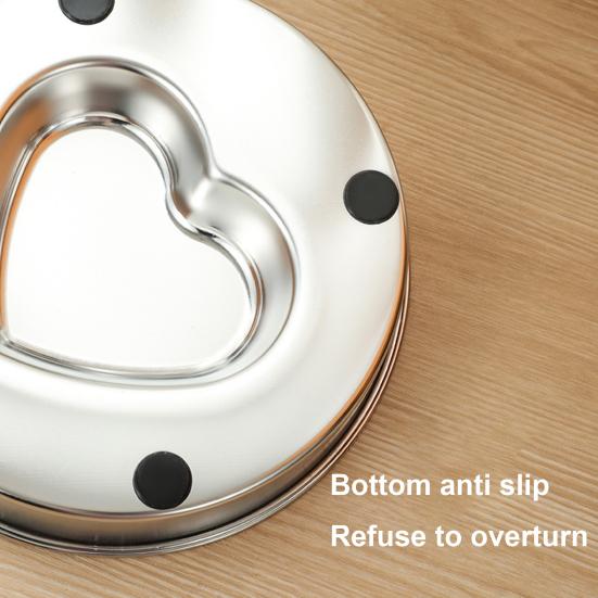 Slow-Eating Dog Bowl Heart-Shaped Ridge Anti-Slip Design Bloating Prevention Dog Dish Pet Digestion Aid Bowl