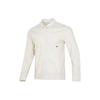 Solid Color Interlock Placket Long Sleeve Shirt Men Tops White DM6640-104