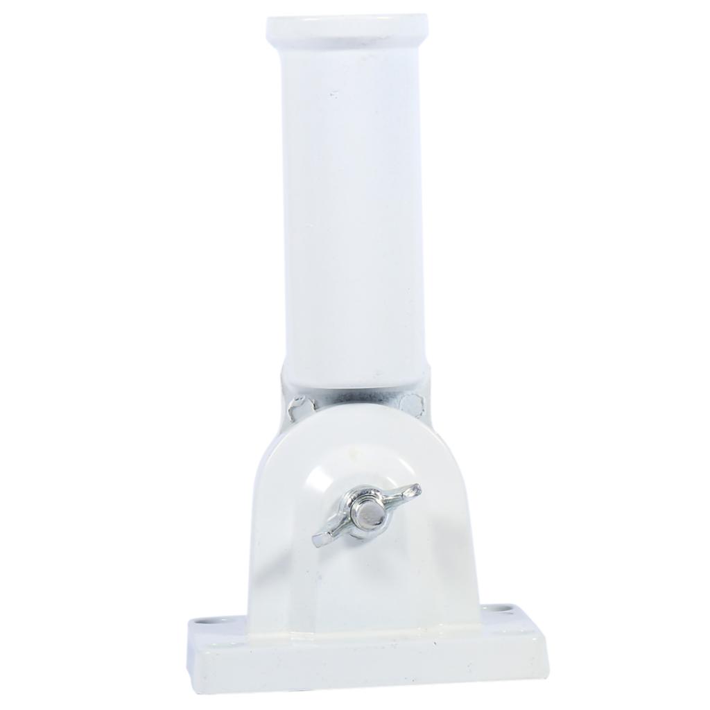 Wall Mount Adjustable Holder Bracket Stainless Steel Flag Pole Windsock Base with Screws