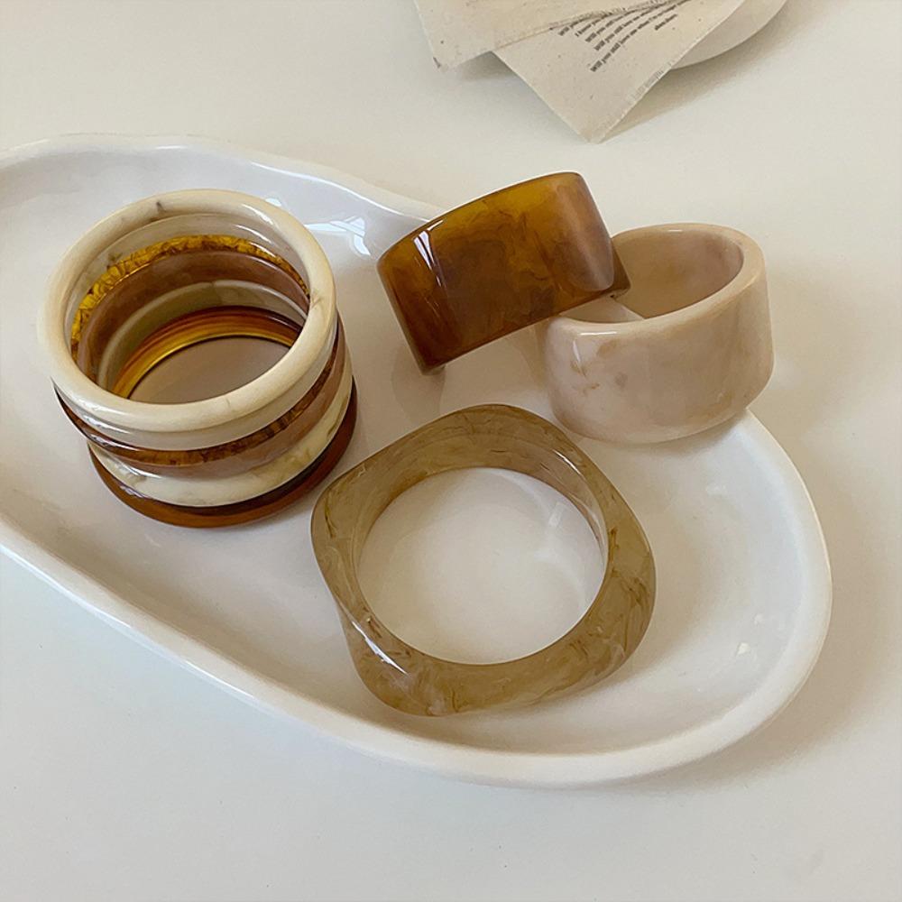 Европейско-американский стиль Неправильный браслет из смолы Богемный ретро кольцо на руку Уникальные массивные браслеты Подарок