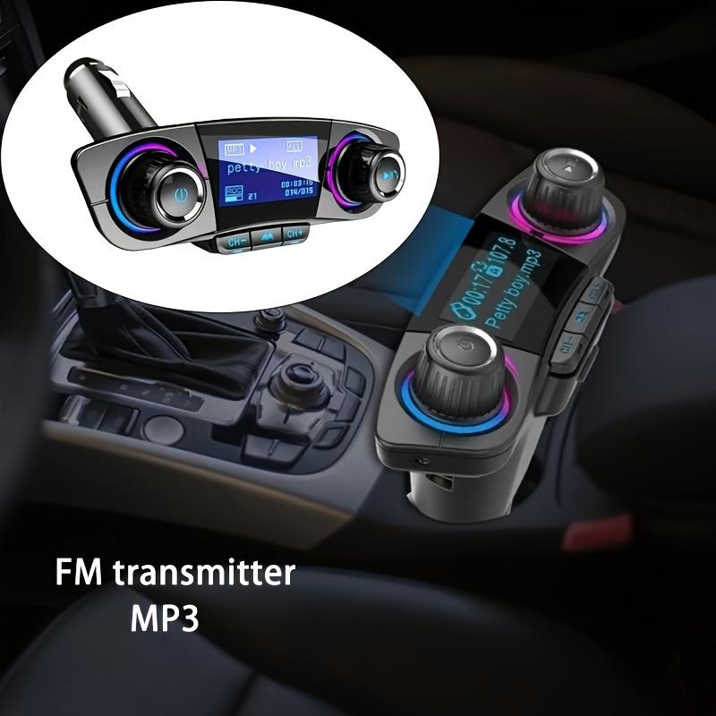 Автомобильный адаптер Bluetooth 5.0 FM/AUX передатчик комплект MP3-плеер беспроводной беспроводной громкой связи двойной USB зарядное устройство светодиодный экран