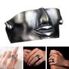 Ring Creative Design Electroplating Texture Half Face Ring For Men Trendy Personality Ring Jewelry