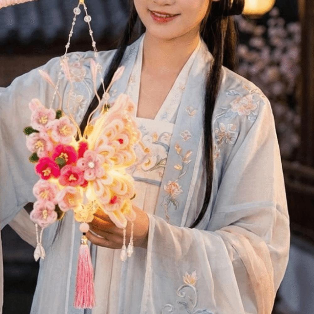 DIY Material Kit Twisted Stick Butterfly Lantern Handmade Butterfly Flower Lantern Hanfu Props