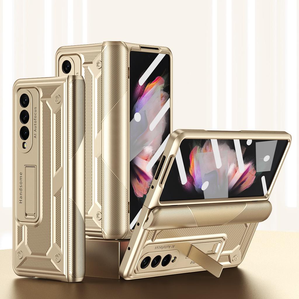 case for Samsung Z FOLD 5 4 3 2 screen hinge armor shell film full coverage drop protection case Shock Proof Wireless Charging