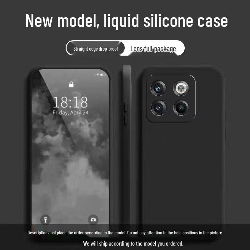 Защитный чехол из жидкого силикона для OnePlus Ace Pro: Полное покрытие, Защита от падений, Однотонный, Безопасен для кожи, Простой дизайн.