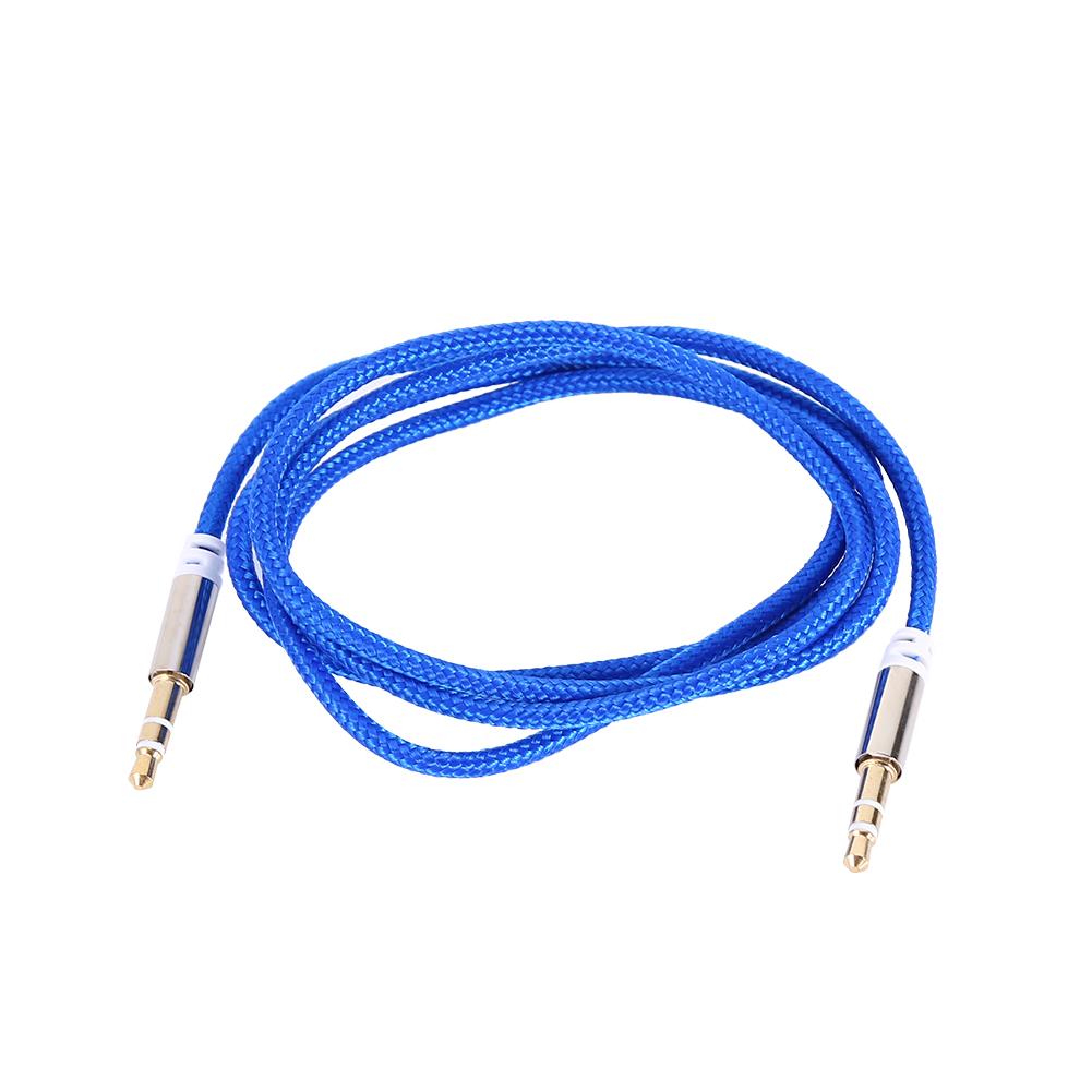 Аудиокабель Адаптер Jack 3,5 мм Кабель AUX Мужской-Мужской Автомобильный Дополнительный Кабель Стереокабель Синий