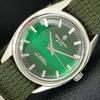 HENRI SANDOZ & FILS ВИНТАЖНЫЕ ШВЕЙЦАРСКИЕ МУЖСКИЕ ЧАСЫ С ЗЕЛЕНЫМ ЦИФЕРБЛАТОМ С РУЧНЫМ ЗАВОДОМ a706007-1