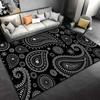 Черно-белый ковер с пейсли, геометрический ковер-вихрь, классический цветочный коврик, современный минималистичный коврик для гостиной, украшение дома, ковер для пола