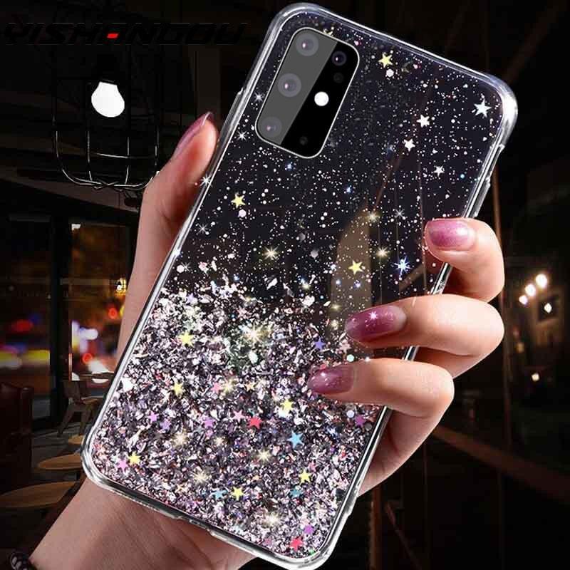Fashion Bling Case For Samsung Galaxy S25 S24 FE S23 S22 S21 Ultra A56 A36 A26 A55 A35 A54 A34 A24 A55 A35 A15 A05 A53 A13 A51 Glitter Silicone Cover