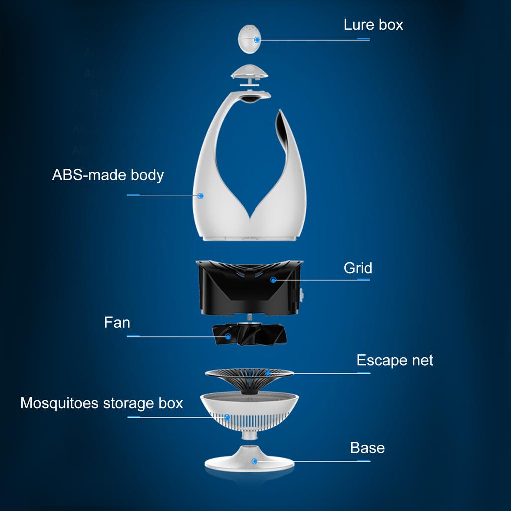 Крытая ловушка для мух, ловушка и убийца комаров с мощным всасывающим вентилятором, электрическая ловушка для москитных убийц