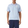 X Wales Bonner Short-Sleeve Polo Shirt Glow Blue Men Tops JJ2943