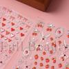Nail Art Sticker Relief Three-Dimensional Crystal Diamond Jelly Cherry Strawberry Love Bow Point Diamond Adhesive Sticker