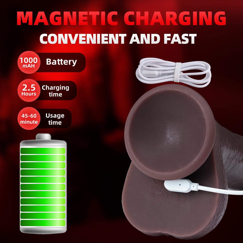 Реалистичный черный дилдо вибратор беспроводной пульт вращающийся пенис присоска телескопические вибрирующие дилдо член секс-игрушки для женщин