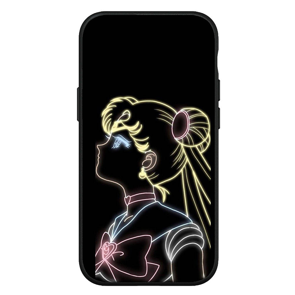 Чехол для iPhone 16 15 Xiaomi Redmi Note 14 13 12 11 Pro Max X 8 16e Samsung Galaxy S25 S24 S23 Moto OPPO Huawei Cat Sailor Anime Moon милый чехол для телефона