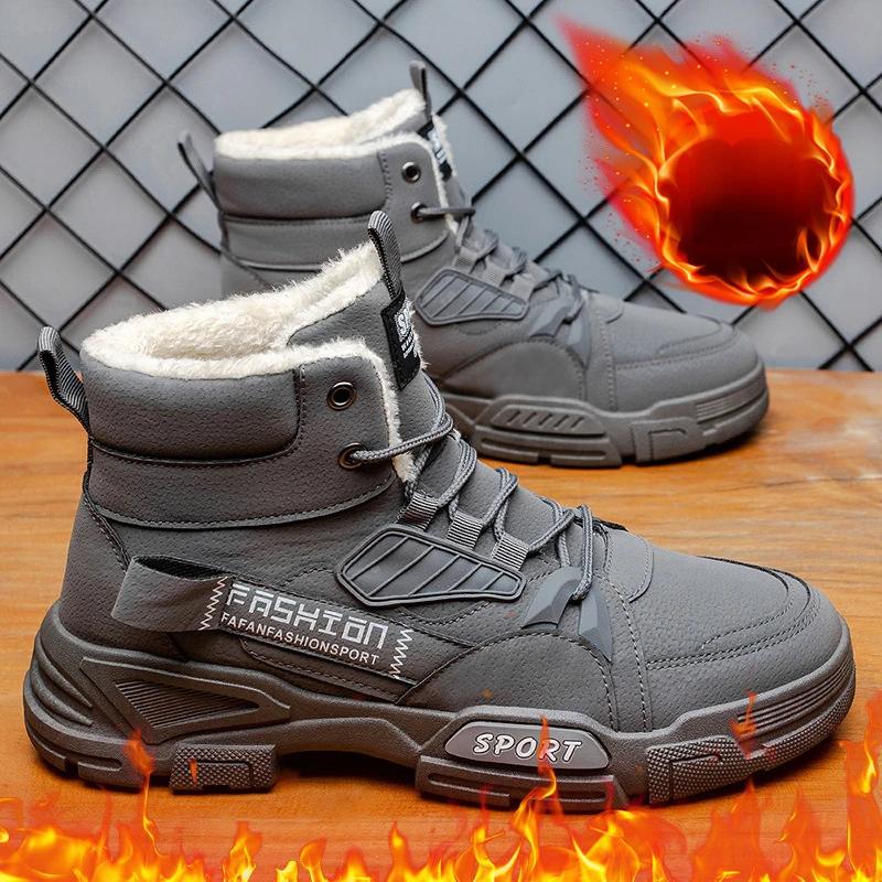 Men Boots Ankle Boots Autumn Outdoor Booties Winter Comfort High Top Shoes for Men Platform Work Boots Botas Hombre 2025