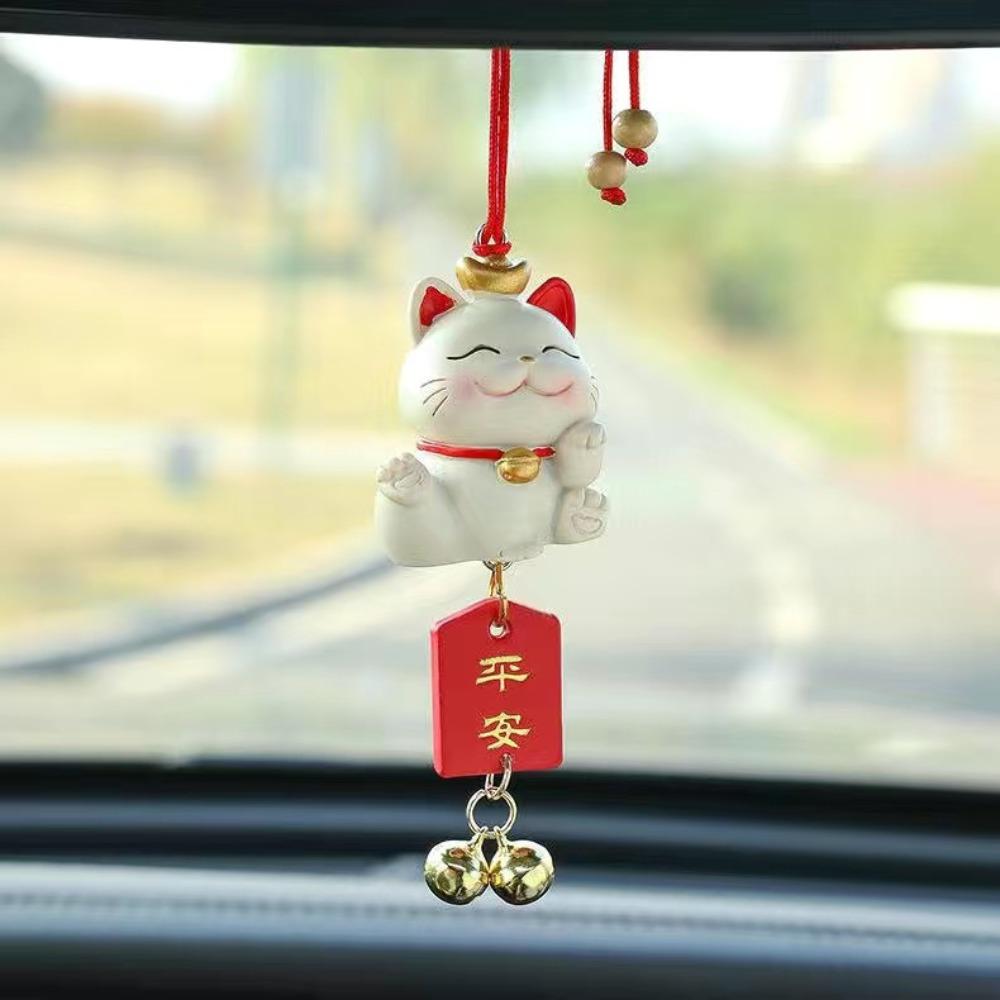 Подарки Японский Счастливый Кот Подвеска для Авто Милый Новогодний Аксессуар для Интерьера Авто Благословение Креативные Подвесные Украшения для Автомобиля Дом
