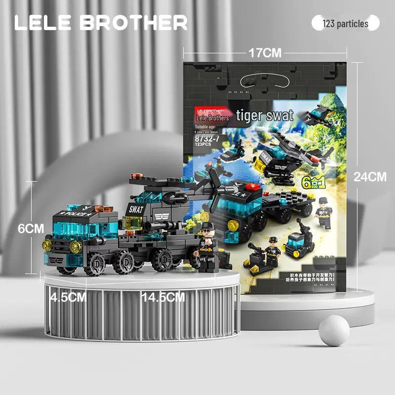 Совместимые с Lego маленькие строительные блоки: Образовательный военный набор «Танк и замок» для мальчиков и девочек