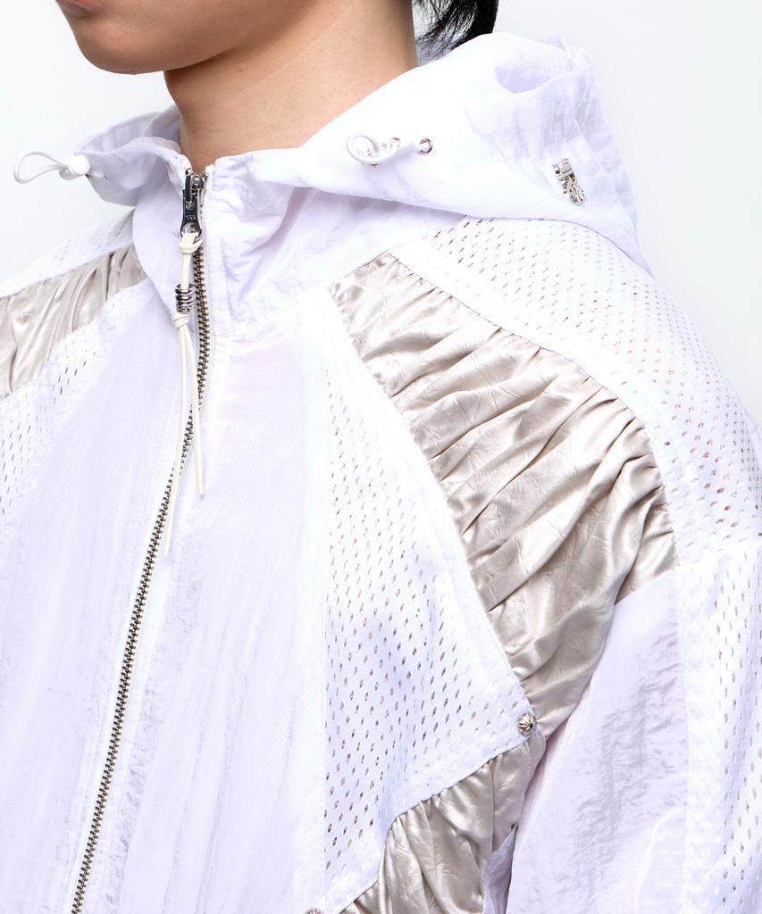 Rssc Curvy Incision Wrinkle Windbreaker - White