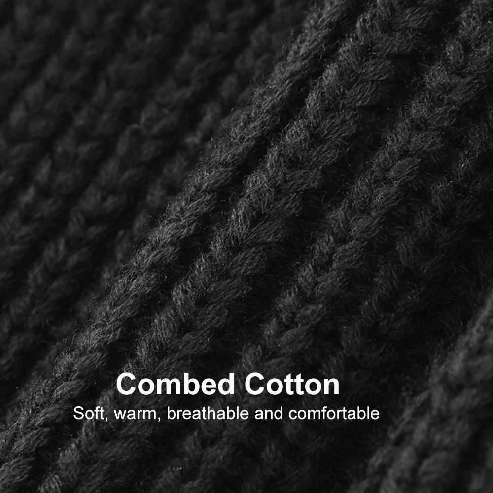 Зимняя теплая шапка для мужчин, уличная толстая вязаная хлопковая шапка-бини, шапка для катания на лыжах в холодную погоду, походов