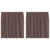 VidaXL Rideaux en voile avec passants 2 pcs marron, rideau en filet, rideau transparent, voile de fenêtre, traitement de 4102261
