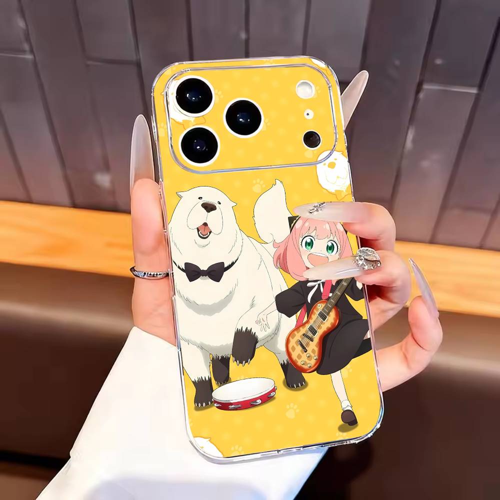 Spy x F-Family Phone Case For iPhone17,16,15,14,13,12,11 Plus,Pro Max Soft Transparent Cover