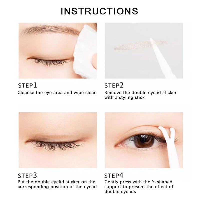 Невидимая двойная наклейка для век Кружевная полоска для подтяжки век Прозрачная марлевая сетчато-кружевная лента Самоклеящиеся наклейки Инструменты для подтяжки век