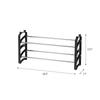 USA 2-Tier 6 Pairs Slim Metar Shoe Racks Entryway