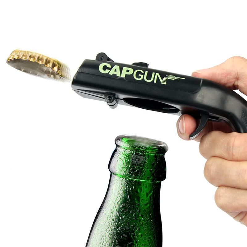 Portable Cap Creative Flying Cap Launcher Beer Opener Bar Tools Beverage Opener Shaped Cap Opener Red Grey1