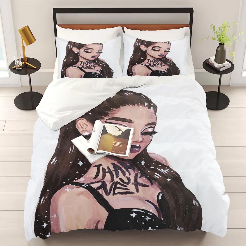Star Duvet Cover Sets Ariana Grande Bedding Set Famous Anime Comforter Bed Linen Twin Queen King Single Size Dropshipping Gift