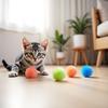 25 Pcs Multicolor Cute Funny Cats Toys Arbutus Balls Stretch Plush Ball Cat Toy Ball Creative Colorful Interactive Cat Soft Spiky Cats Chew Toys