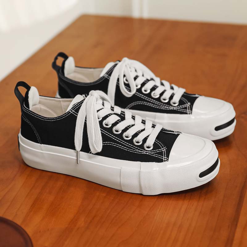 Italian Canvas Shoes Men's Flat Designer Antiskid Walking Shoes Youth Casual Cricket Shoe Fashion Trend Board Comfort Sneaker